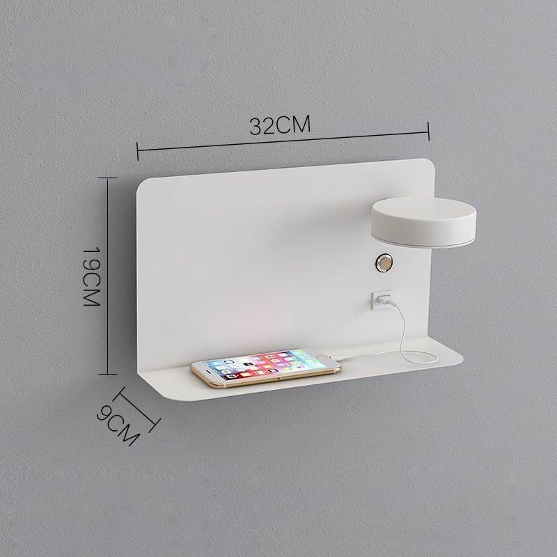 Drehbare Wandleuchte mit USB-Ladeanschluss