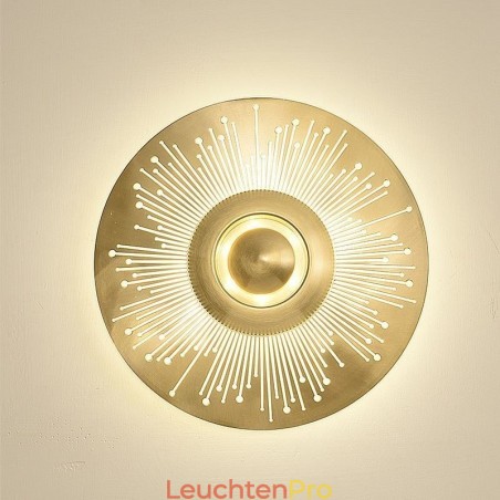 Nordische Messing-Wandlampe, ausgehöhlte runde Form, Wandleuchte Nordische Messing-Wandlampe, ausgehöhlte runde Form, Wandleuchte