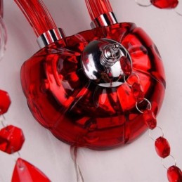 Europäische Wandleuchte Kristall Wandleuchte Rot Farbe