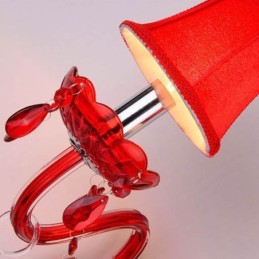 Europäische Wandleuchte Kristall Wandleuchte Rot Farbe