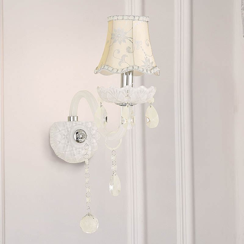 Klassische Kristallwandleuchte im europäischen Stil, elegante Wandleuchte