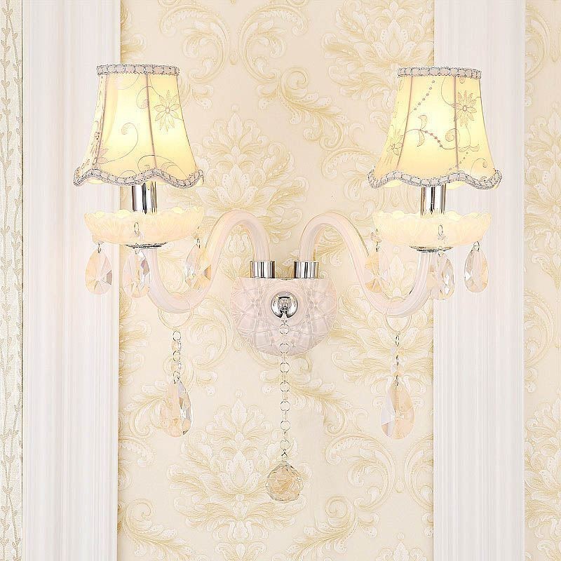 Klassische Kristallwandleuchte im europäischen Stil, elegante Wandleuchte