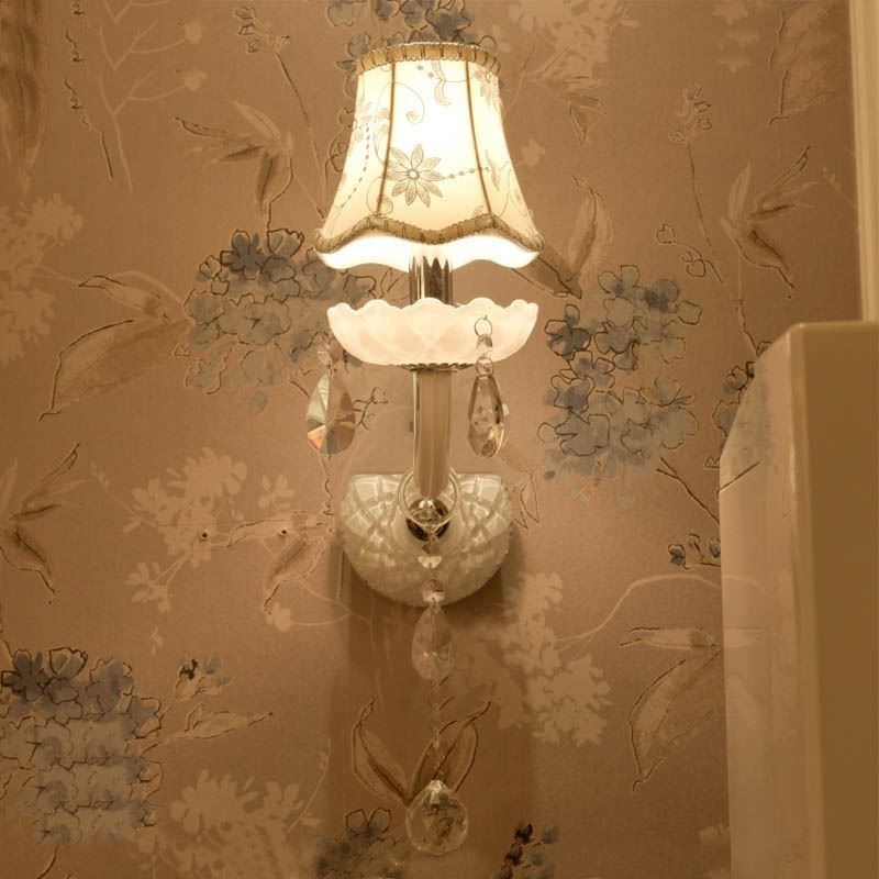 Klassische Kristallwandleuchte im europäischen Stil, elegante Wandleuchte