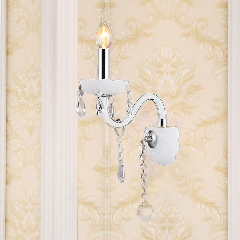 Klassische Kristallwandleuchte im europäischen Stil, elegante Wandleuchte