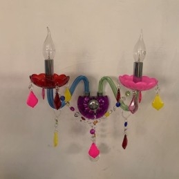Bunte Kristall Wandleuchte Europäischen Zwei Licht Wand Licht Gang