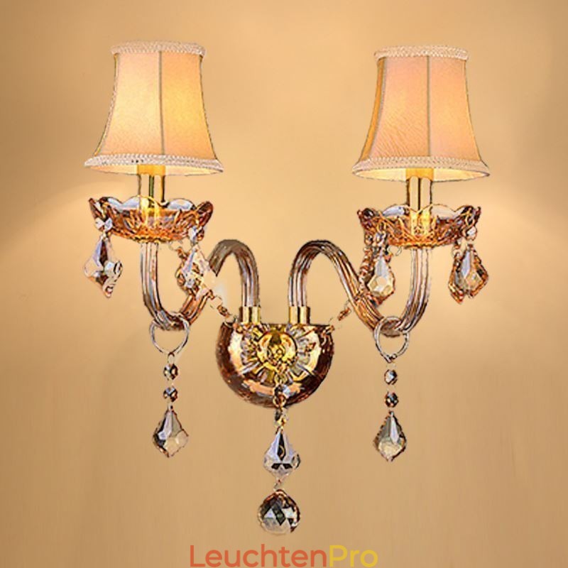 Europäische Kristall Wandleuchte Elegante Zwei Licht Wand Licht Treppen