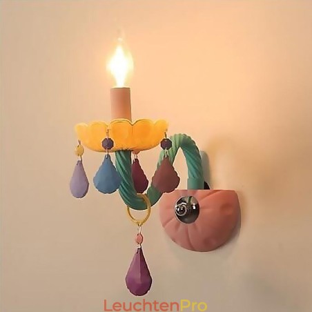 Europäische Kristall-Wandleuchte Macaron Bunte Wandleuchte Europäische Kristall-Wandleuchte Macaron Bunte Wandleuchte