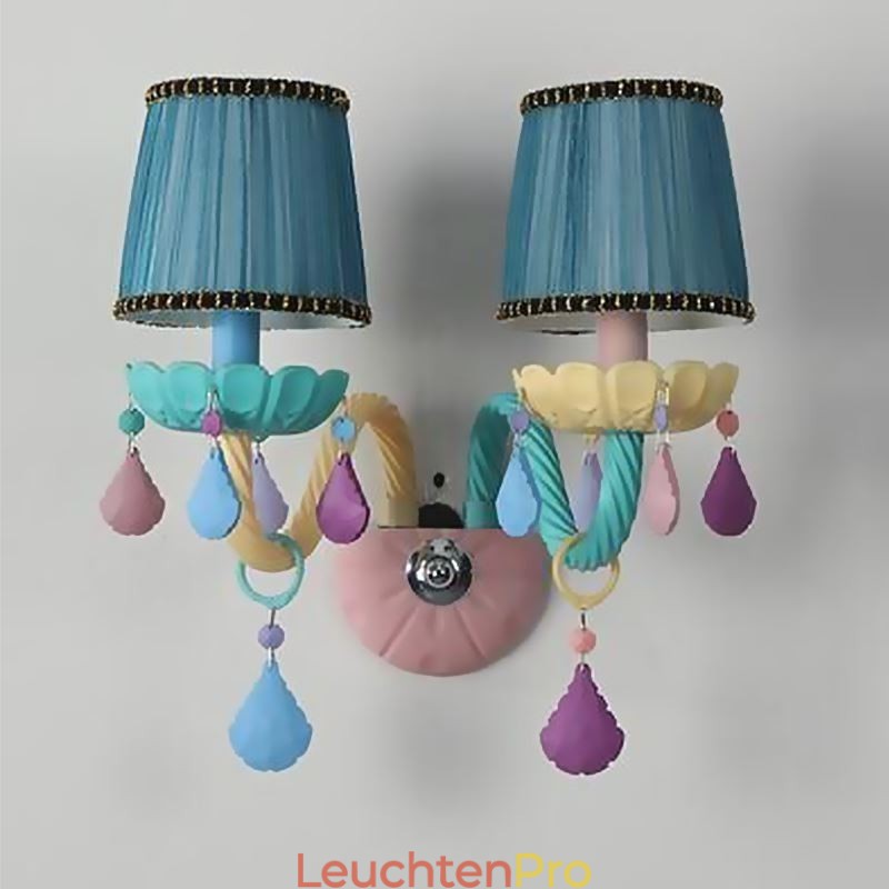 Europäische Kristall-Wandleuchte Macaron Bunte Wandleuchte
