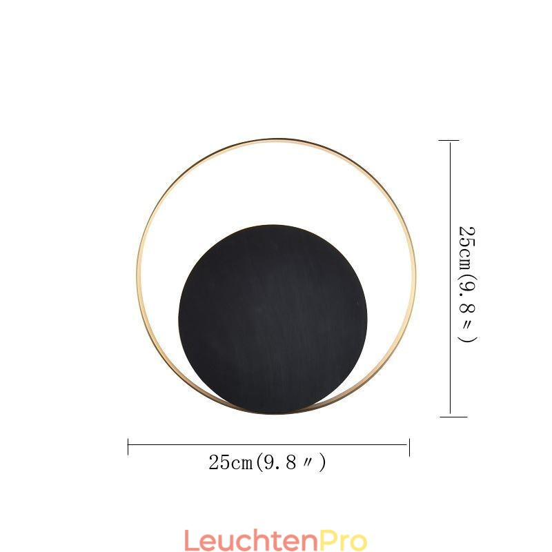 Moderne Wandleuchte Schwarz Rund Wandleuchte Kreative Lampe Nachttischbeleuchtung