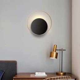 Moderne Wandleuchte Schwarz Rund Wandleuchte Kreative Lampe Nachttischbeleuchtung