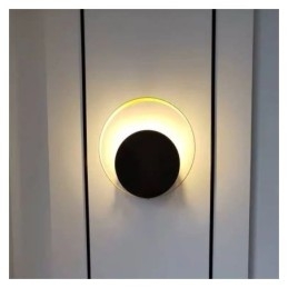 Moderne Wandleuchte Schwarz Rund Wandleuchte Kreative Lampe Nachttischbeleuchtung
