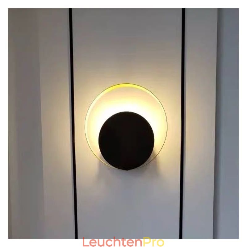 Moderne Wandleuchte Schwarz Rund Wandleuchte Kreative Lampe Nachttischbeleuchtung