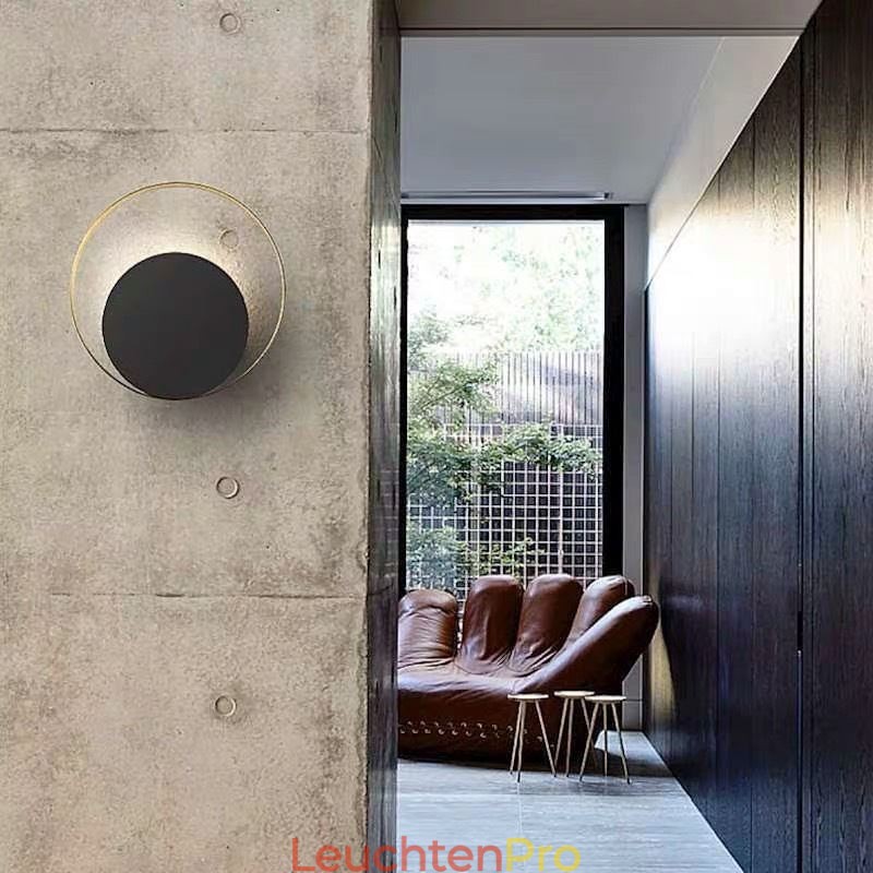 Moderne Wandleuchte Schwarz Rund Wandleuchte Kreative Lampe Nachttischbeleuchtung