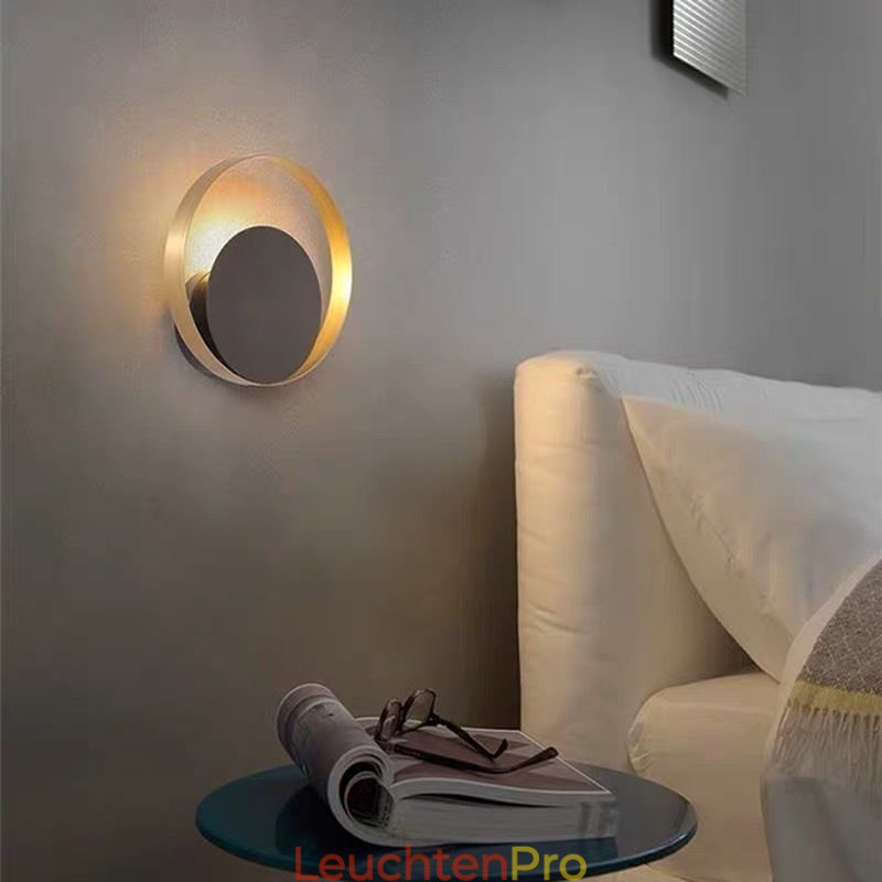 Moderne Wandleuchte Schwarz Rund Wandleuchte Kreative Lampe Nachttischbeleuchtung