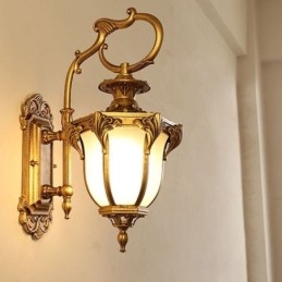 Europäische Retro Außenleuchte Wasserdicht Geschnitzte Wandleuchte Hof Korridor