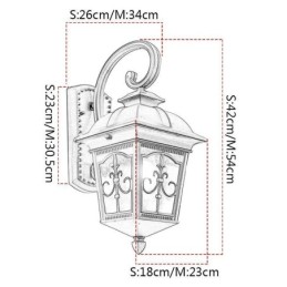 Europäische Retro Outdoor Wand Licht Wasserdichte Pfeil Blume Wand Leuchte