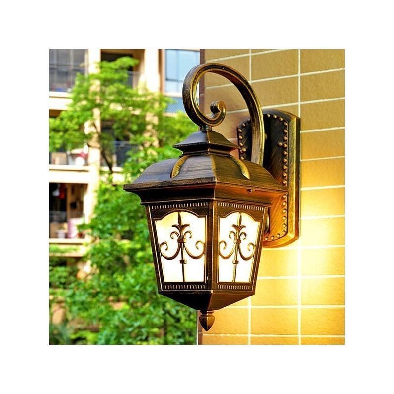 Europäische Retro Outdoor Wand Licht Wasserdichte Pfeil Blume Wand Leuchte