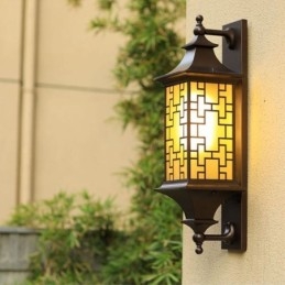 Chinesische Außenwandleuchte Wasserdichte Fenstergitter-Wandlampe