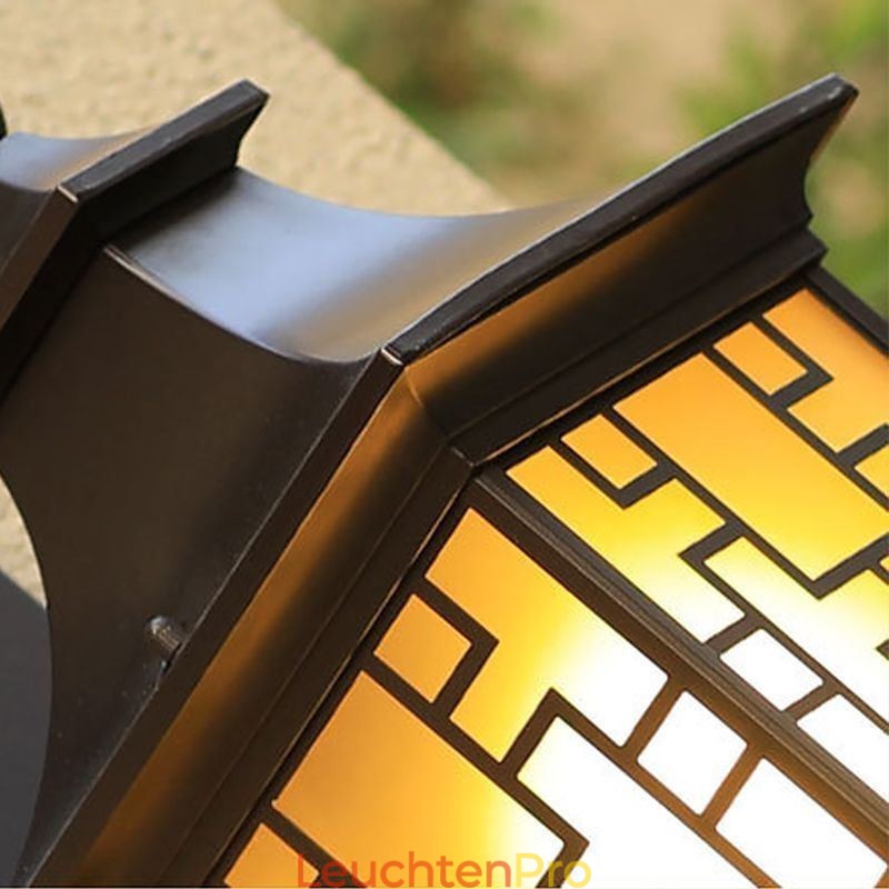 Chinesische Außenwandleuchte Wasserdichte Fenstergitter-Wandlampe