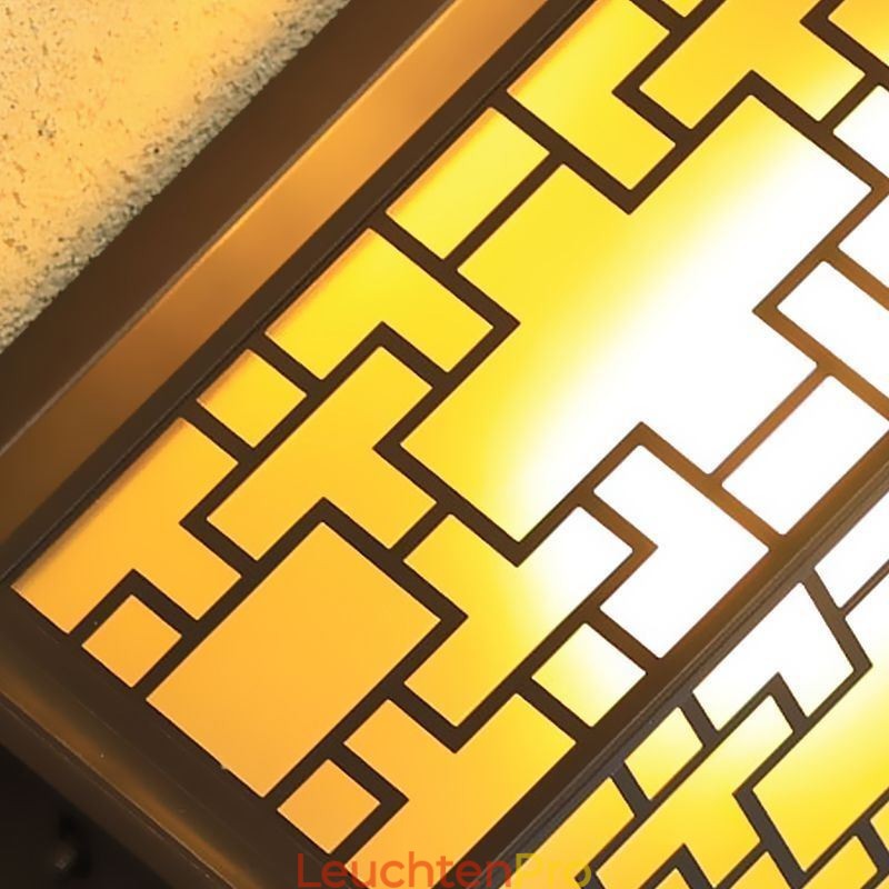 Chinesische Außenwandleuchte Wasserdichte Fenstergitter-Wandlampe