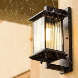 Chinesische Außenleuchte Wasserdichte Glaswandleuchte Hof Korridor Garten Balkon