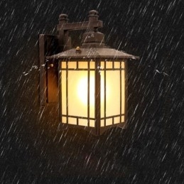 Außenleuchte im chinesischen Stil, wasserdicht, Pavillonform, Wandleuchte für Garten und Balkon