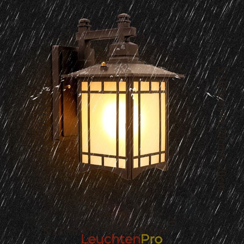 Außenleuchte im chinesischen Stil, wasserdicht, Pavillonform, Wandleuchte für Garten und Balkon