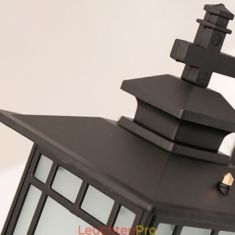 Außenleuchte im chinesischen Stil, wasserdicht, Pavillonform, Wandleuchte für Garten und Balkon