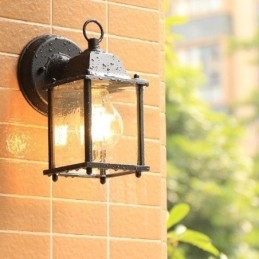 European Outdoor Wandleuchte Wasserdichte Quadratische Spalte Wand Licht Hof Garten Balkon