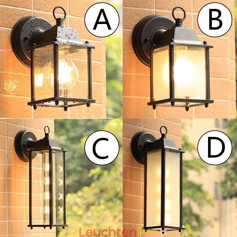 European Outdoor Wandleuchte Wasserdichte Quadratische Spalte Wand Licht Hof Garten Balkon