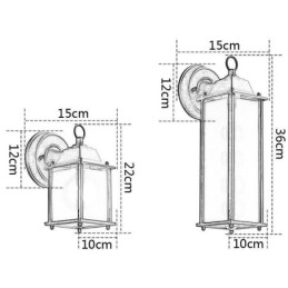 European Outdoor Wandleuchte Wasserdichte Quadratische Spalte Wand Licht Hof Garten Balkon