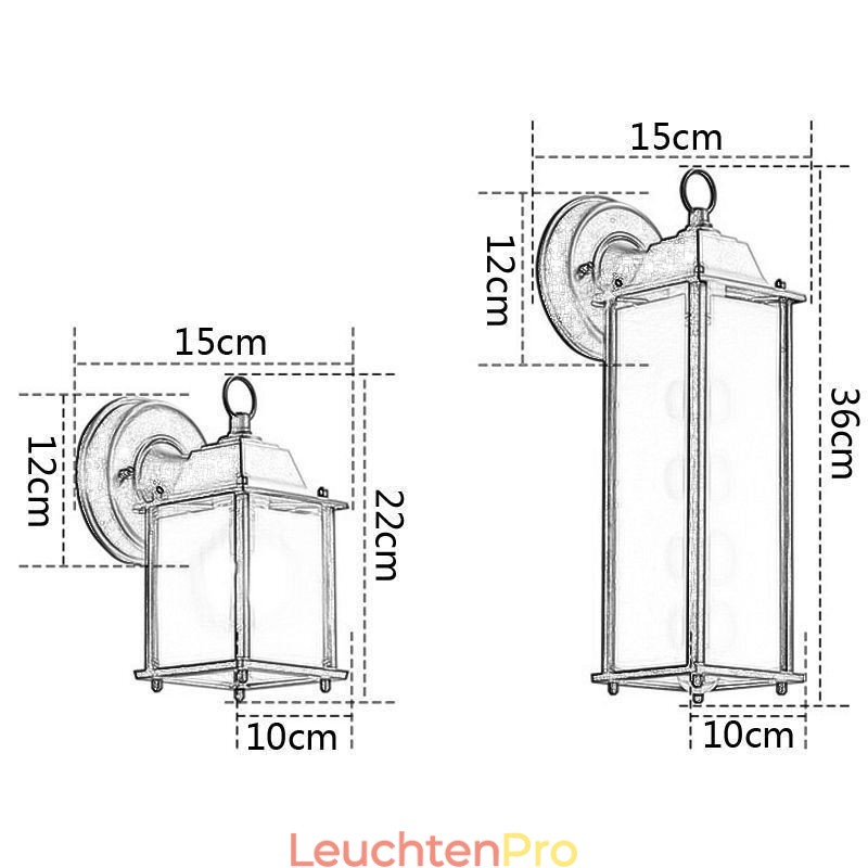 European Outdoor Wandleuchte Wasserdichte Quadratische Spalte Wand Licht Hof Garten Balkon