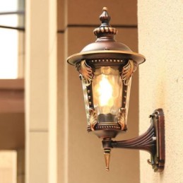 Europäische Retro Outdoor Wandleuchte Wasserdicht Geschnitzte Wand Licht Garten Balkon Hof
