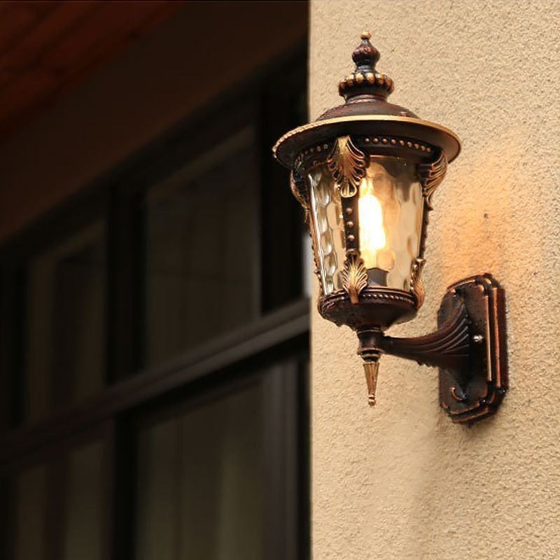 Europäische Retro Outdoor Wandleuchte Wasserdicht Geschnitzte Wand Licht Garten Balkon Hof