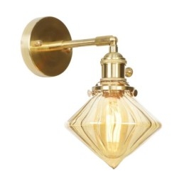 Moderne Wandleuchte mit Glasschirm