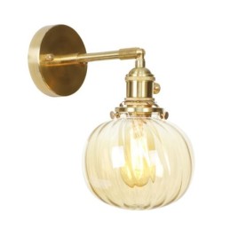 Moderne Bean-Wandleuchte mit Kugelglasschirm