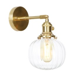 Moderne Bean-Wandleuchte mit Kugelglasschirm