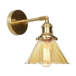 Moderne Wandleuchte mit Glasschirm