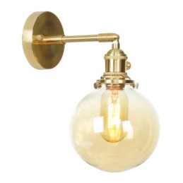 Moderne Bean-Wandleuchte mit Kugelglasschirm