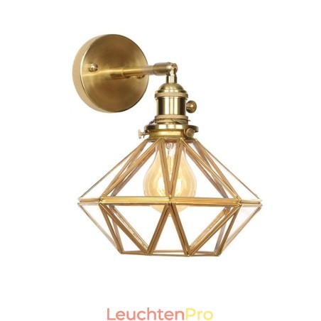 Moderne Wandleuchte mit Glasschirm