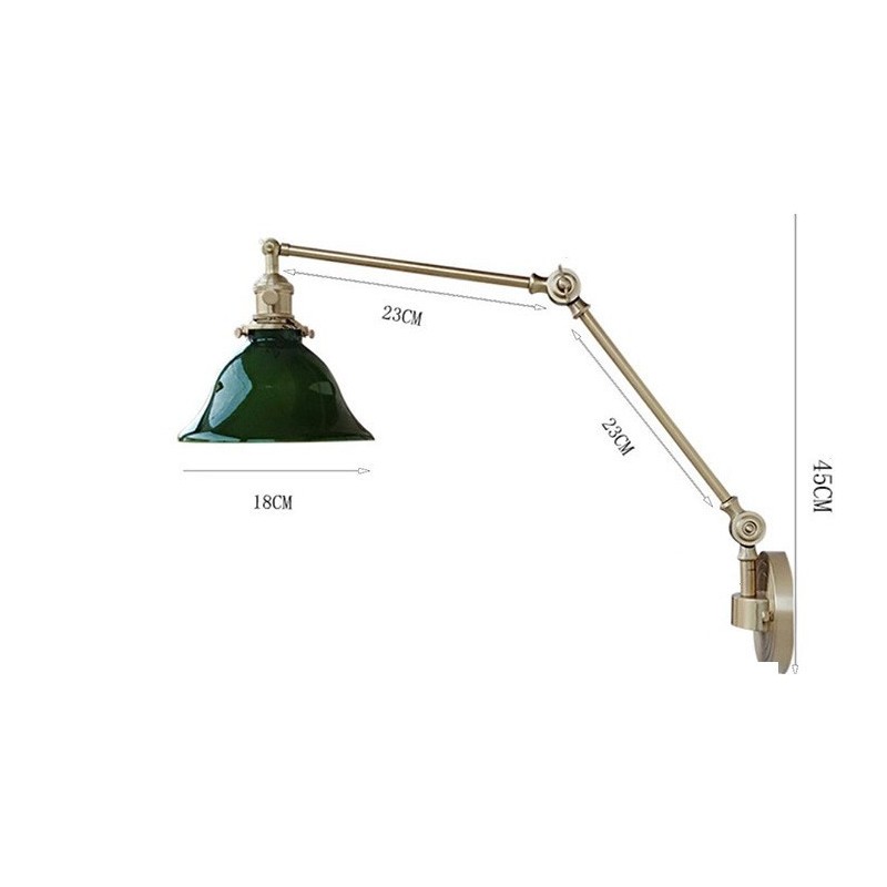 Moderne Wandleuchte mit Glasschirm