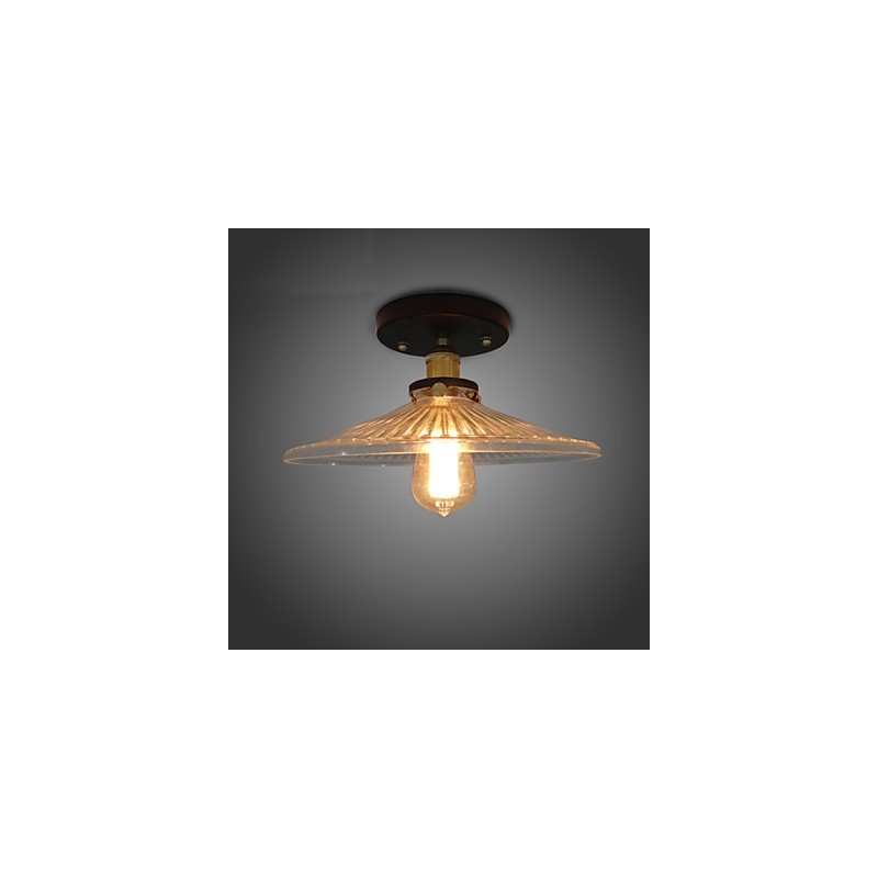 Amerikanische Landschaft Industrielle Retro Tisch Deckenleuchte 110V Spirale Transparent Glas Home Dekoration Beleuchtung