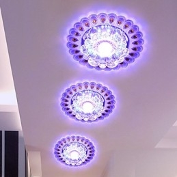 Kristall Deckenleuchte Spotlight SMD 3W Kreative Lampe Leuchtstoffröhre Bunte Farbe Dome Licht
