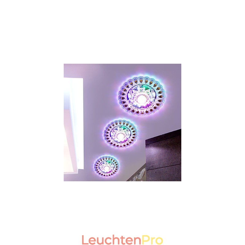 Kristall Deckenleuchte Spotlight SMD 3W Kreative Lampe Leuchtstoffröhre Bunte Farbe Dome Licht