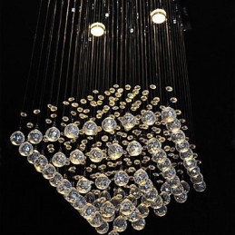 Deckenleuchte mit 4 Lichtern aus klarem Kristall in schlichtem Design