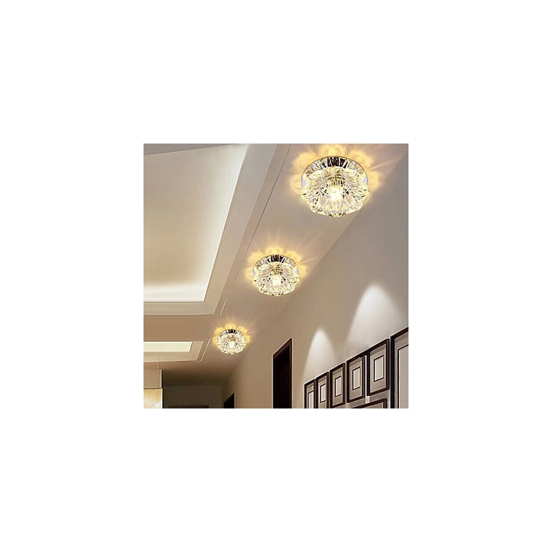 Kristall Deckenleuchte Spotlight SMD 3W Kreative Lampe Leuchtstoffröhre Bunte Farbe Dome Licht