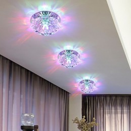 Kristall Deckenleuchte Spotlight SMD 3W Kreative Lampe Leuchtstoffröhre Bunte Farbe Dome Licht