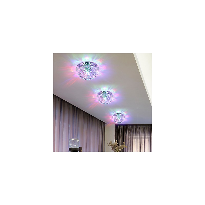 Kristall Deckenleuchte Spotlight SMD 3W Kreative Lampe Leuchtstoffröhre Bunte Farbe Dome Licht