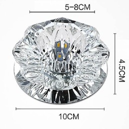 Kristall Deckenleuchte Spotlight SMD 3W Kreative Lampe Leuchtstoffröhre Bunte Farbe Dome Licht