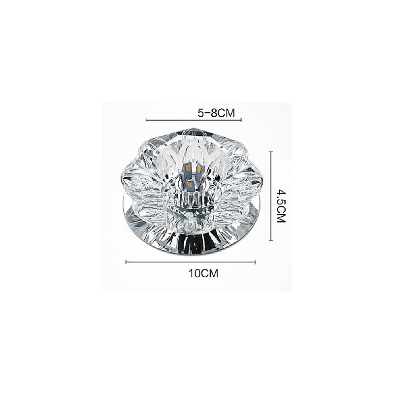 Kristall Deckenleuchte Spotlight SMD 3W Kreative Lampe Leuchtstoffröhre Bunte Farbe Dome Licht